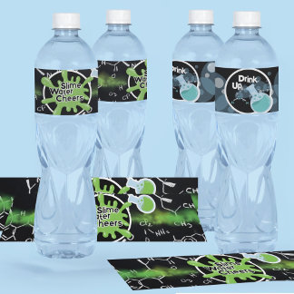 Water Bottle Labels Mad Scientist Slime Making