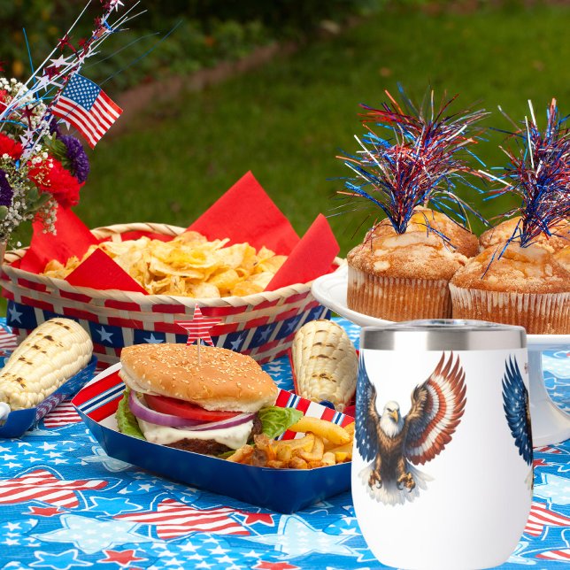 Water Bottle - Majestic Bald Eagle with Wings  (Perfect for showing off your patriotic spirit!)
