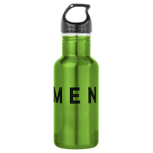 Water Bottle Men Name Black Text Colour Apple