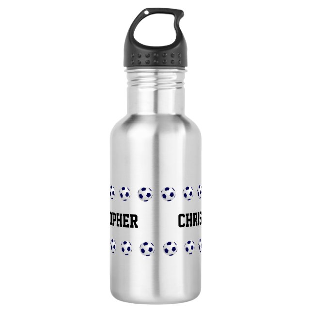 Water Bottle, Personalised, Soccer, Steel 532 Ml Water Bottle (Front)