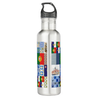 Water Bottle, Stainless Steel, 24 oz Portugal Flag 710 Ml Water Bottle