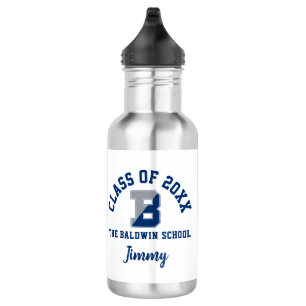 Water Bottle The Baldwin School Logo Custom