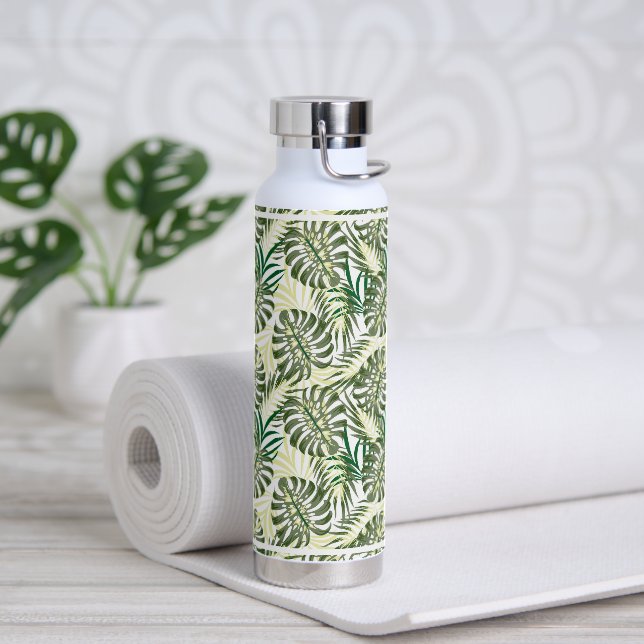 Water Bottle Tropical Palms (Yoga)