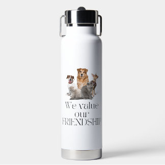 Water Bottle- we value our freindship Bottle