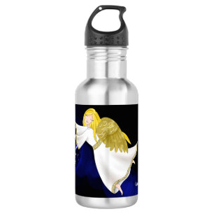 Water Bottle with Angel and Decoration