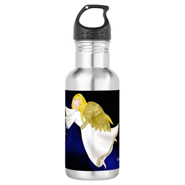 Water Bottle with Angel and Decoration (Front)