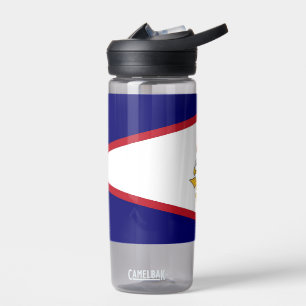 Water bottle with flag of American Samoa, U.S.