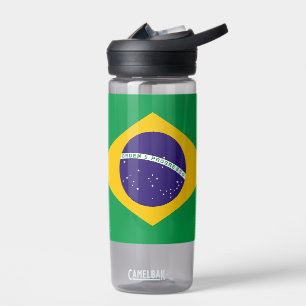 Water bottle with flag of Brazil