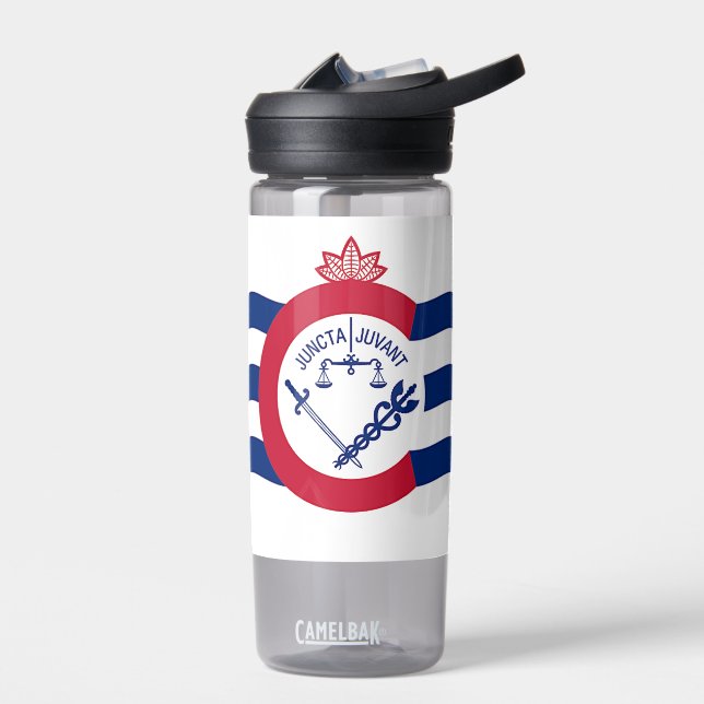 Water bottle with flag of Cincinnati, U.S. (Left)