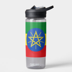 Water bottle with flag of Ethiopia