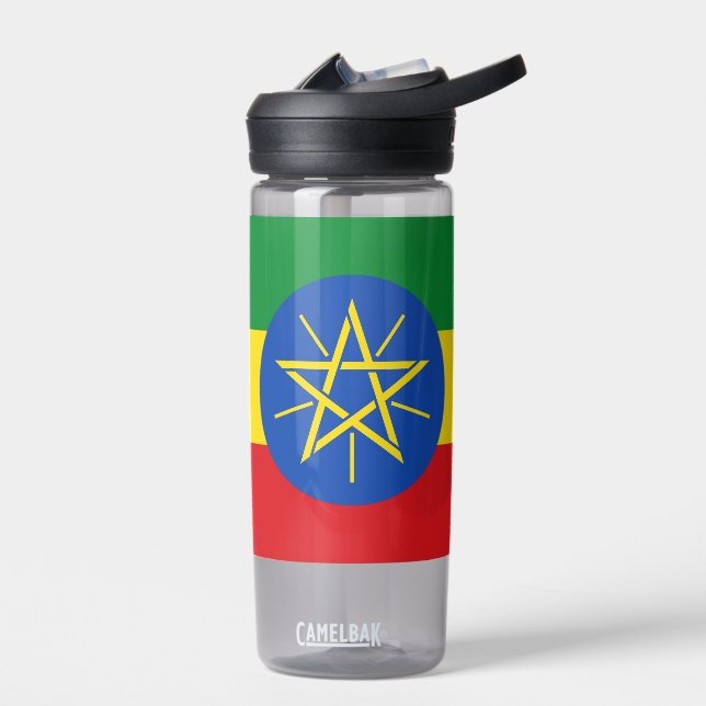 Water bottle with flag of Ethiopia (Left)