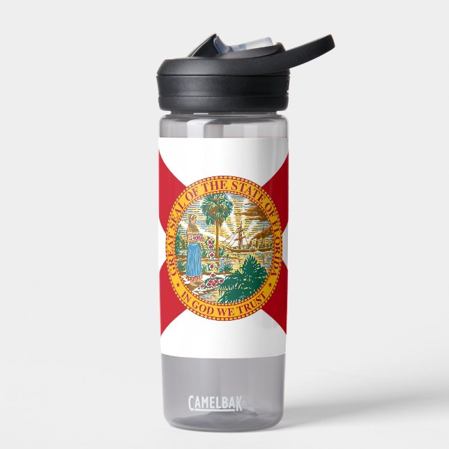 Water bottle with flag of Florida State, U.S. (Left)