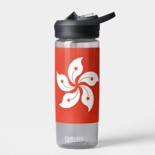 Water bottle with flag of Hong Kong