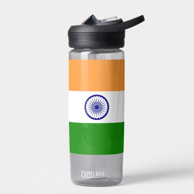 Water bottle with flag of India (Left)