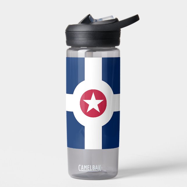 Water bottle with flag of Indianapolis, U.S. (Left)