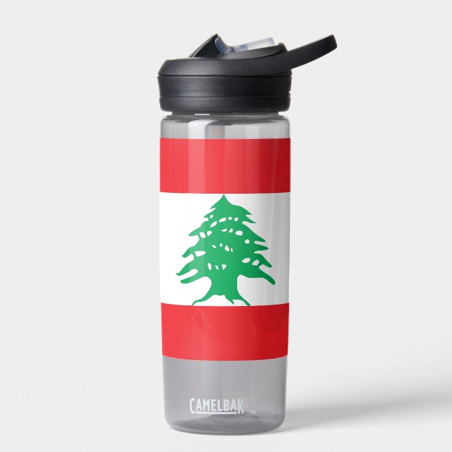 Water bottle with flag of Lebanon (Left)