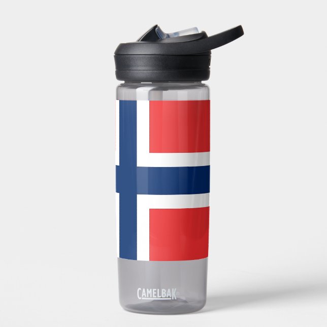 Water bottle with flag of Norway (Left)