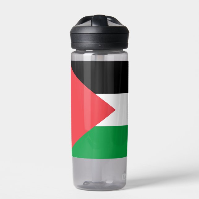 Water bottle with flag of Palestine (Front)