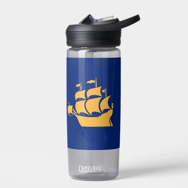 Water bottle with flag of Quebec City (Left)
