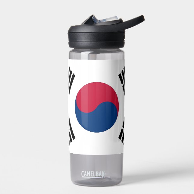 Water bottle with flag of South Korea (Left)
