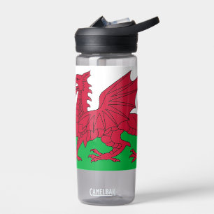 Water bottle with flag of Wales, United Kingdom