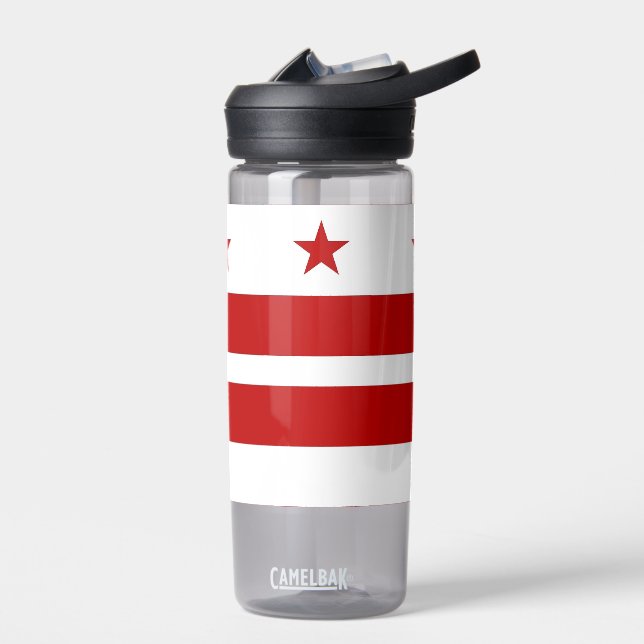 Water bottle with flag of Washington DC, U.S. (Left)
