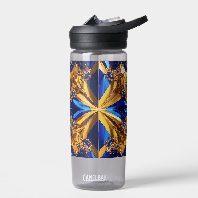 Water bottle with Sweden Colours Design (Left)