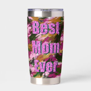 Water Bottles Best mum ever With Camo design  Insulated Tumbler
