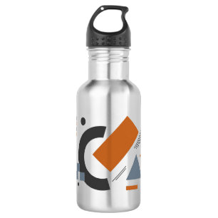 Water Bottles with creative geometric art