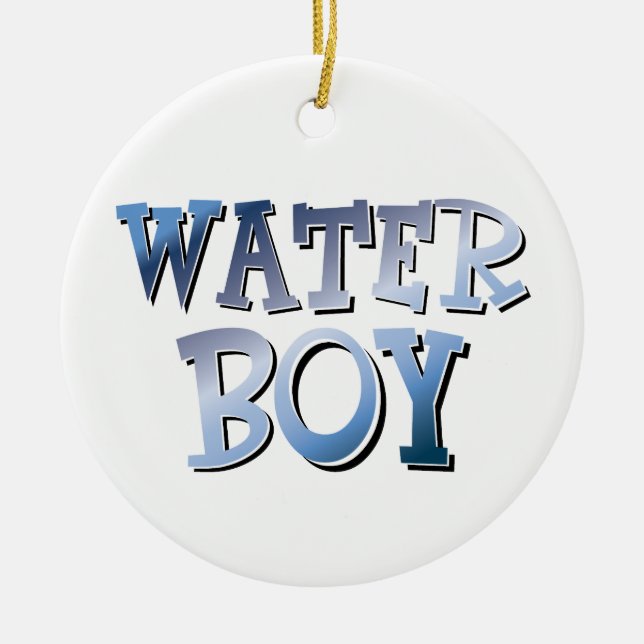 Water Boy Ceramic Tree Decoration (Front)