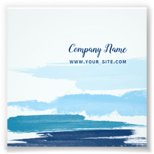 Water Brushstrokes Square Photo Print