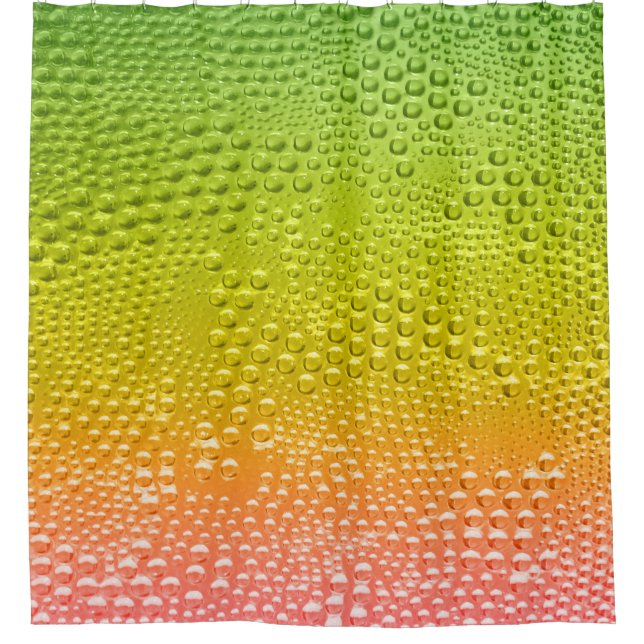 Water Bubble Colourful Gredient Shower Curtain (Front)