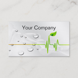 Water bubbles green business Cards