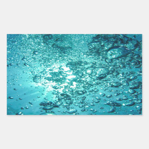 Water Bubbles Rectangular Sticker