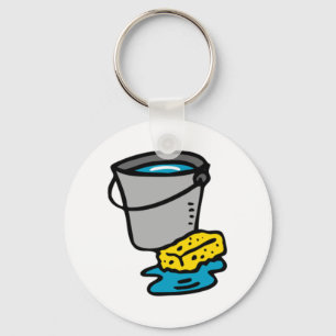 Water Bucket and Sponge Key Ring