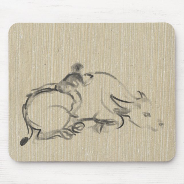 Water Buffalo Child Chinese Ox Year 2021 MouseP Mouse Mat (Front)