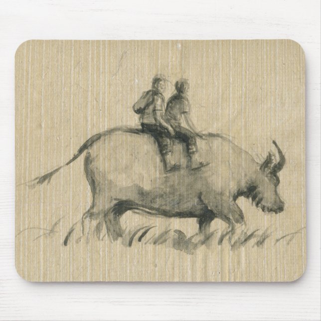 Water Buffalo Children Chinese Ox Year 2021 MouseP Mouse Mat (Front)