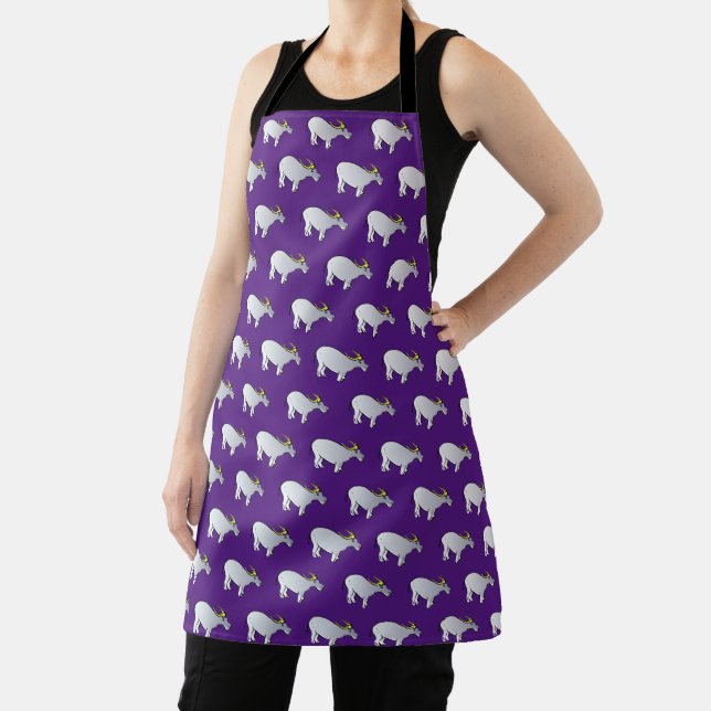 Water Buffalo Chinese Ox Year Choose colour MAp Apron (Insitu)