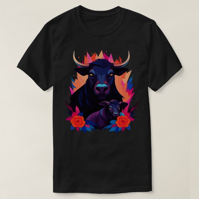 Water Buffalo Mothers Day T-Shirt (Design Front)