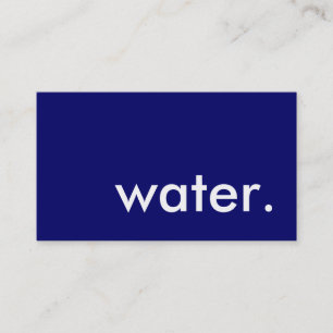 water. business card