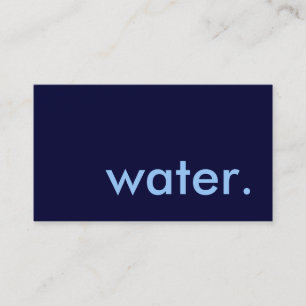 water. business card