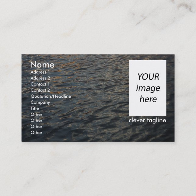 Water Business Card Template (Front)