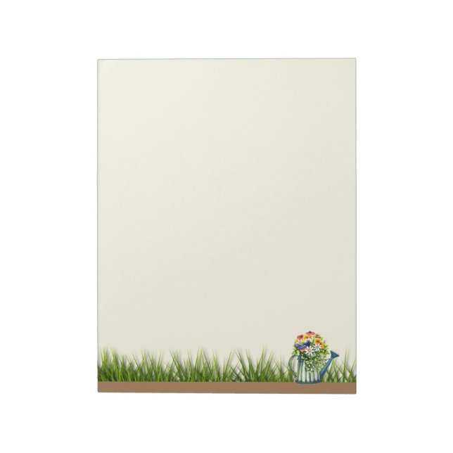 Water Can with Wildflowers Notepad (Rotated)