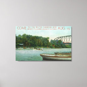 Water Carnival and Firemen's Tournament Promotio Canvas Print