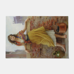 Water-Carrier Girl (Vintage Beauty) Doormat