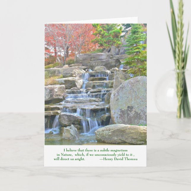 "water cascading over rocks" (nature photog) card (Front)
