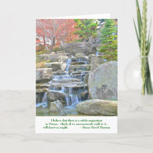 "water cascading over rocks" (nature photog) card