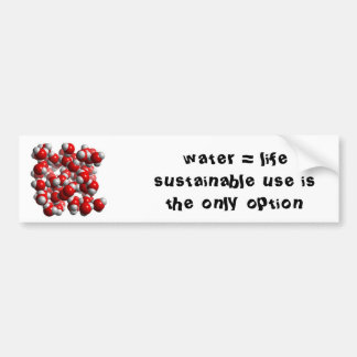 water cells bumper sticker