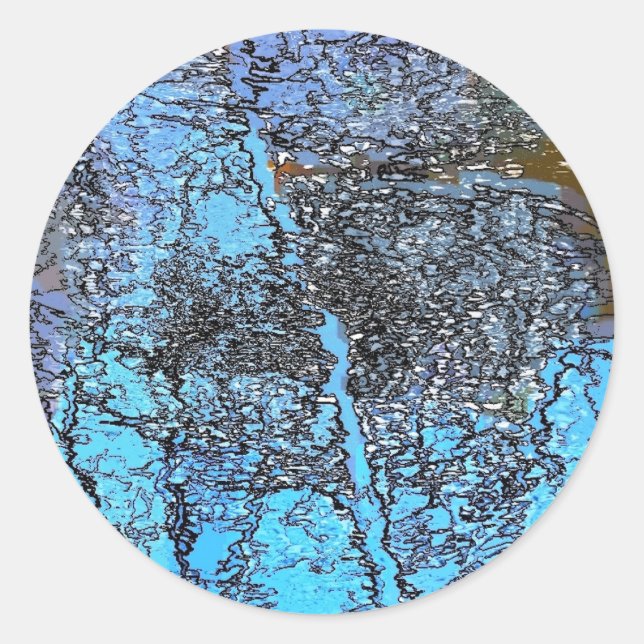 WATER CLASSIC ROUND STICKER (Front)