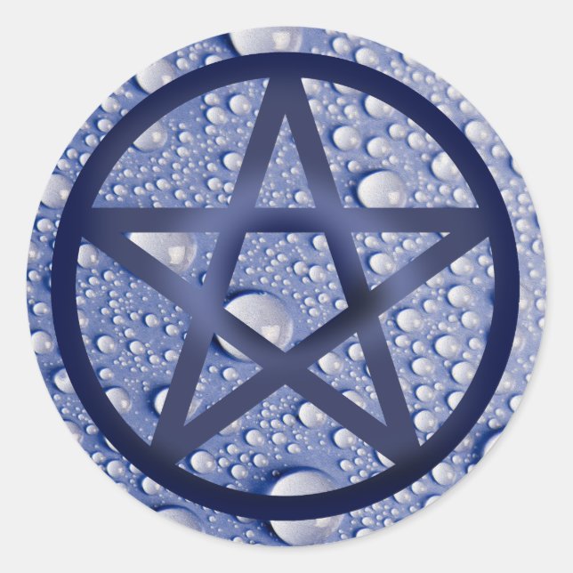 "Water" Classic Round Sticker (Front)